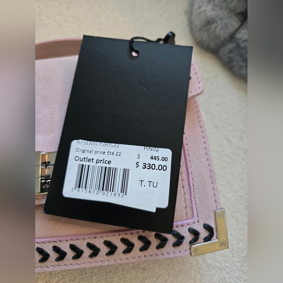 NWT! The Kooples, Small Emily Bag in Pink Suede, MSRP $445 - Picture 11 of 14